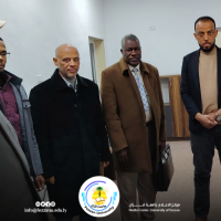 الكاتب العام بالجامعة يزور كلية الهندسة - الرقيبة - جامعة فزان